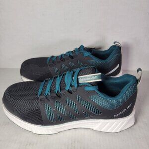 Reebok Women Blue RB314 Fusion Flexweave Safety Toe Athletic Work Shoe Size 12M
